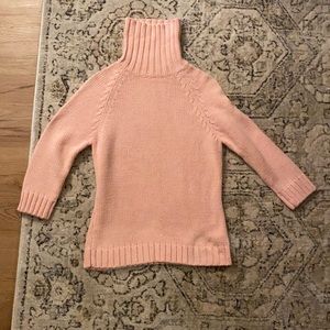 Pink 1/2 Sleeve Turtleneck Sweater